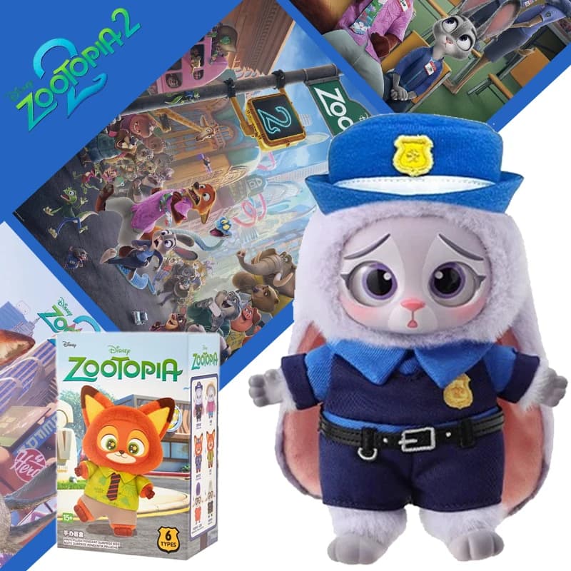 Disney Zootopia 2 Serie Blind Box Judy Nick Peluche in Vinile Ciondolo per Zaino Personaggio Carino Giocattoli di Tendenza Scatola Misteriosa Regalo a Sorpresa
