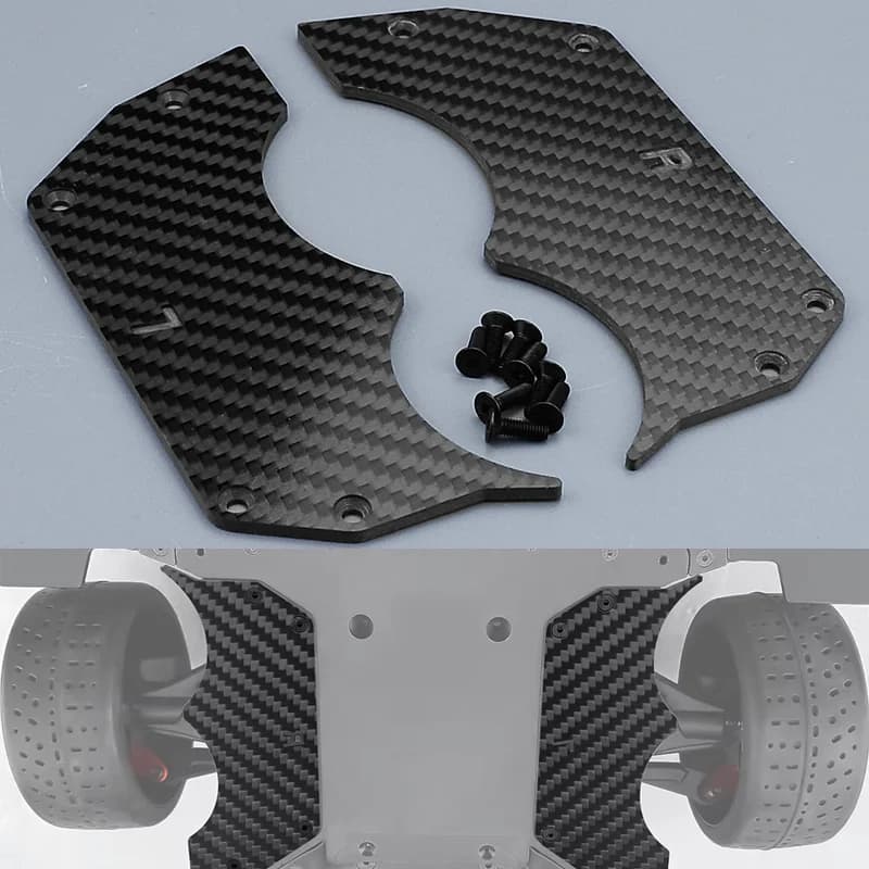 Piastra di copertura delle ruote in fibra di carbonio con sospensione per 1/7 ARRMA RC FELONY 6S Street Bash All-road Muscle Car