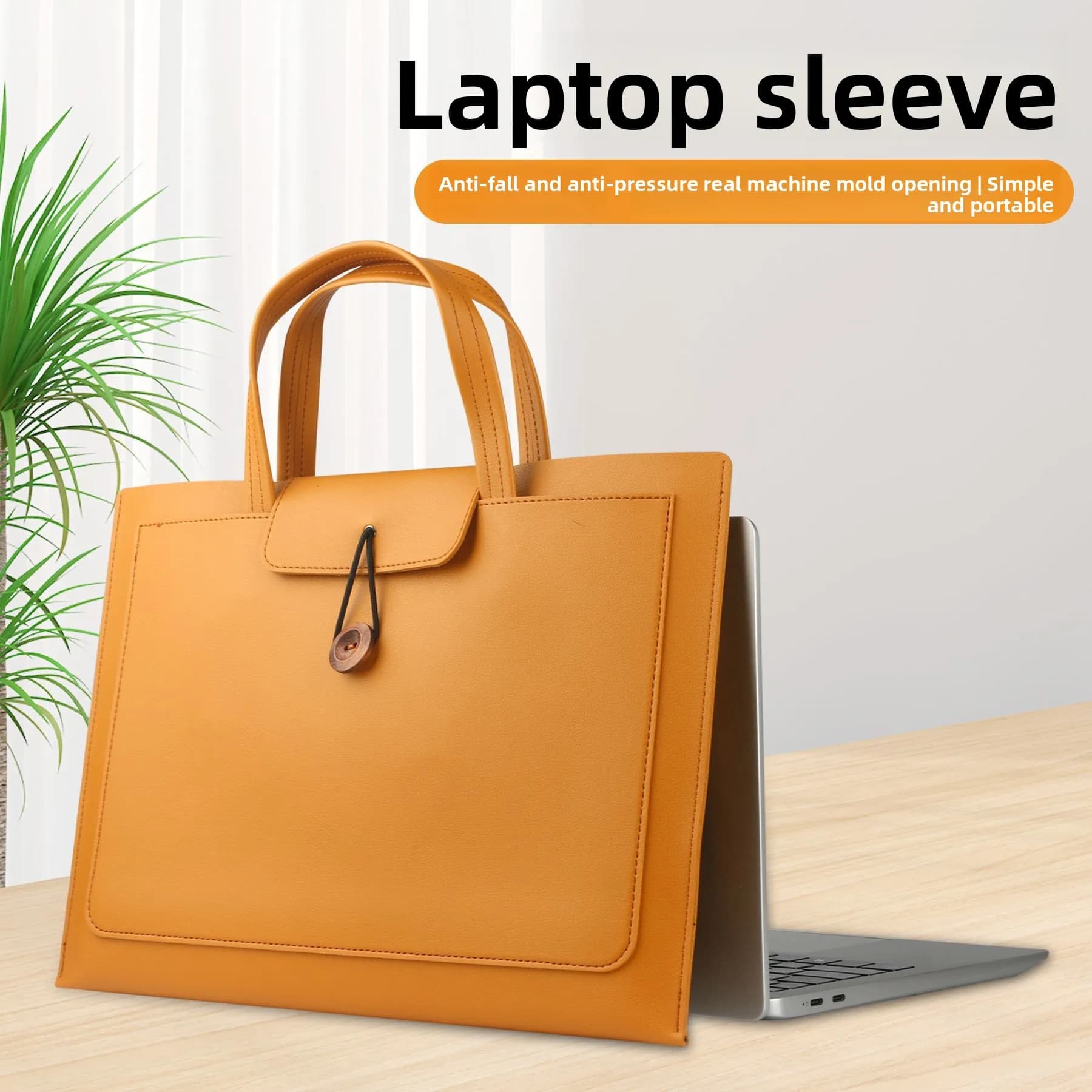 Borsa per laptop leggera in PU Borsa da lavoro di grande capacità Valigetta applicabile MacBook Air 13 Pro 14 16 Huawei da 15,6 pollici