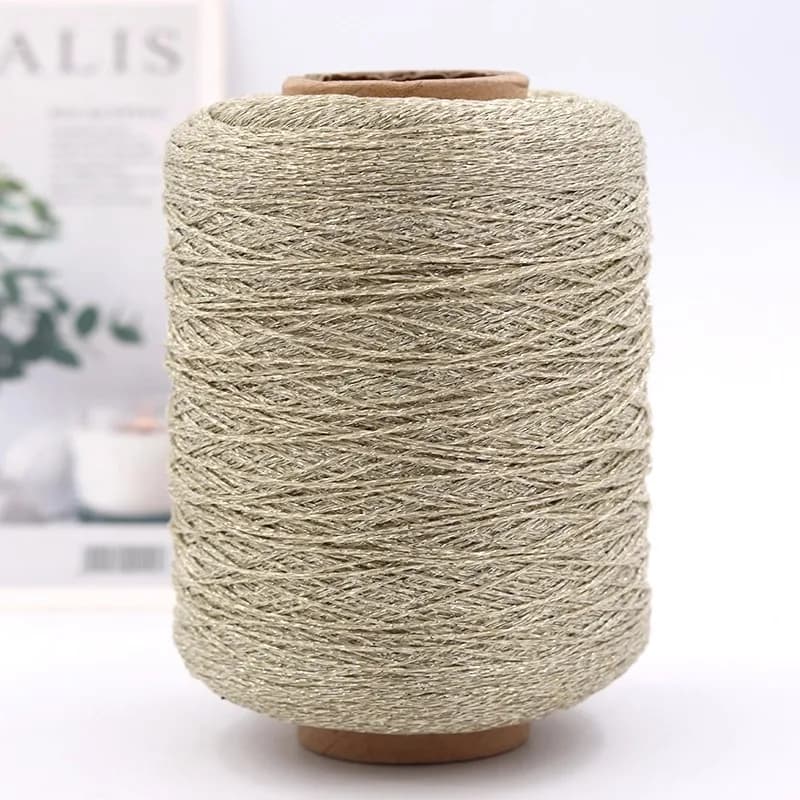 500G Filato cavo dorato chiaro Filato di cablaggio misto fatto a mano fai-da-te Filo per uncinetto a mano Maglieria Abbigliamento Ricamo