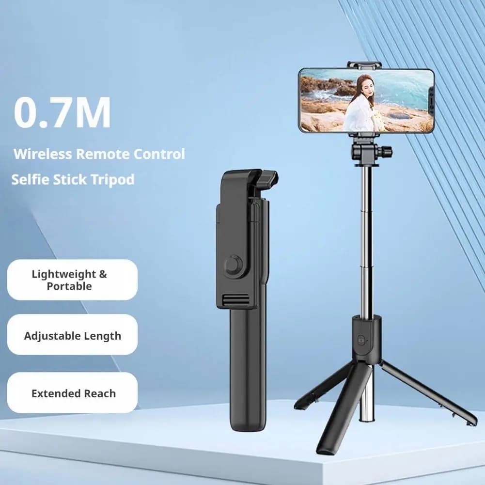 Bluetooth Selfie Stick Tripod with Fill Light 360° Rotation Phone Holder Wireless Remote Control for Mobile Phone Vlog Live