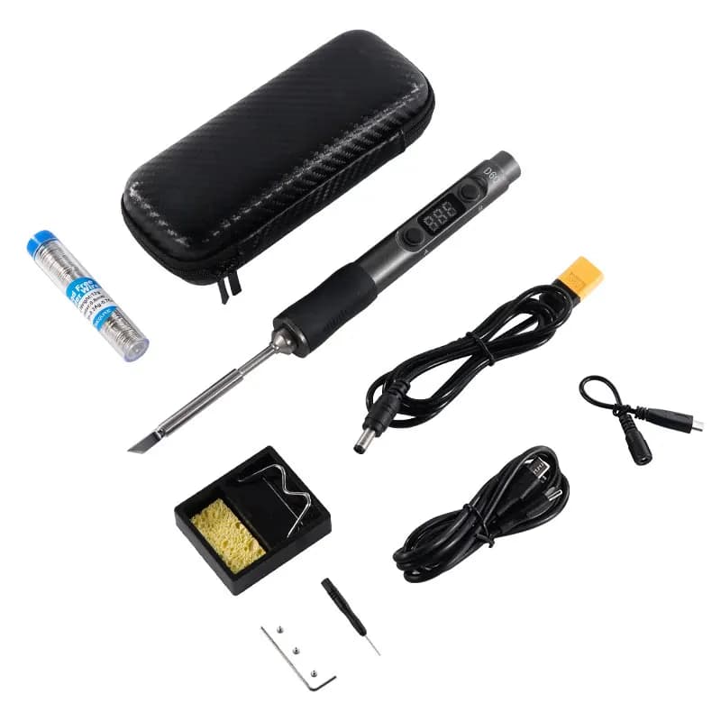 SEQURE D60B Pro Mini saldatore elettrico portatile per FPV Lipo strumento di riparazione per esterni alimentato a batteria supporto per penna di saldatura PD3.0