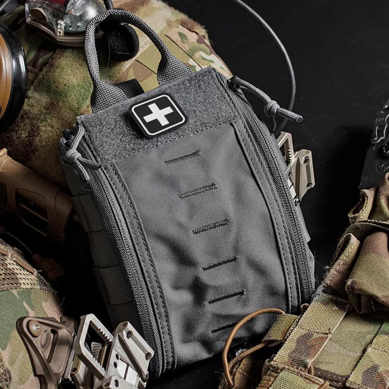 MOLLE Tactical First Aid Kit Waist Belt Bag Hunting Vest Plate Carrier Outdoor Camping Quick Response Outdoor Medical Tool Pack