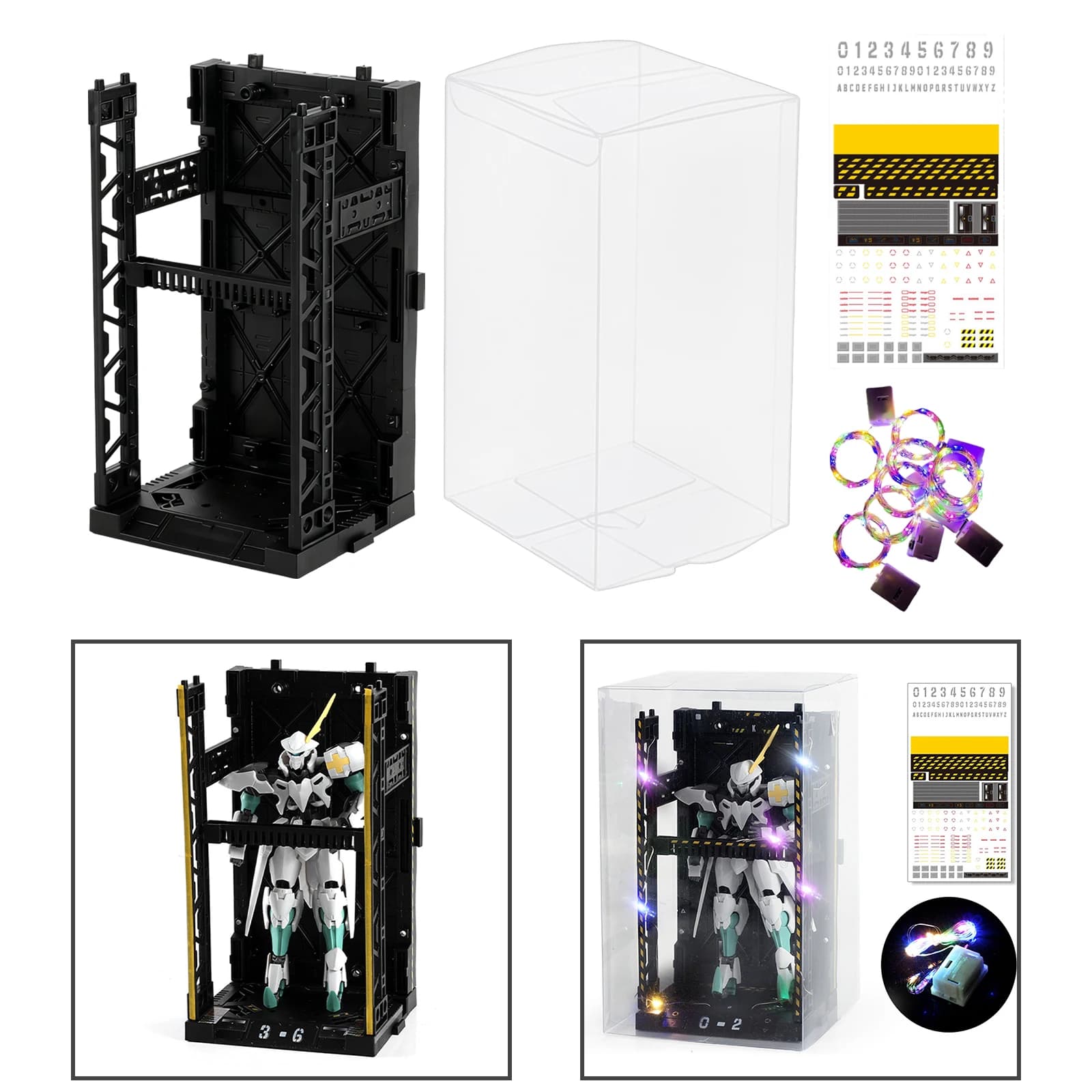Base Espositiva Componibile Leggera, Regalo di Compleanno, Scatola Portaoggetti con Personaggi dei Cartoni, Supporto per Action Figure, Espositore per Modellini