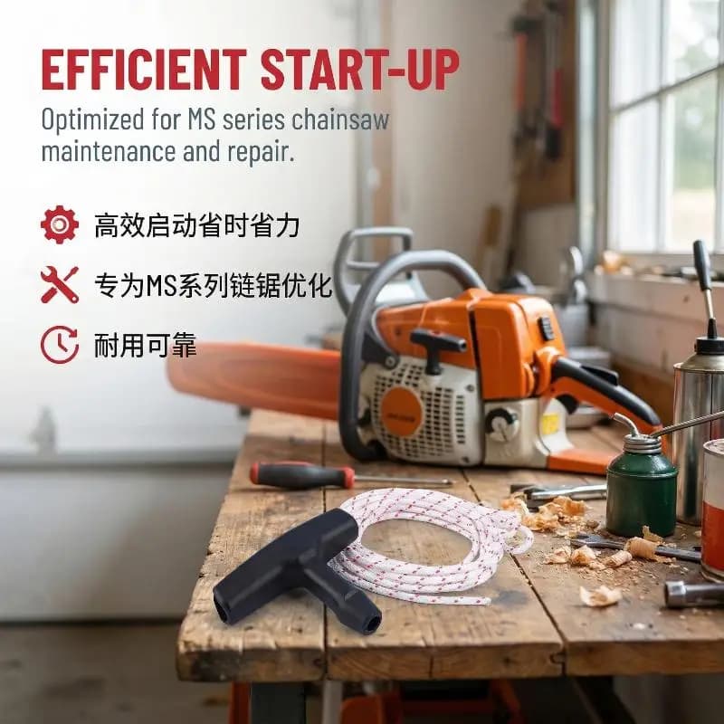 Easy-to-use Strap Starter Handle with 4,5 mm Spare Parts for MS180 170 017 018 251 for Officina Use