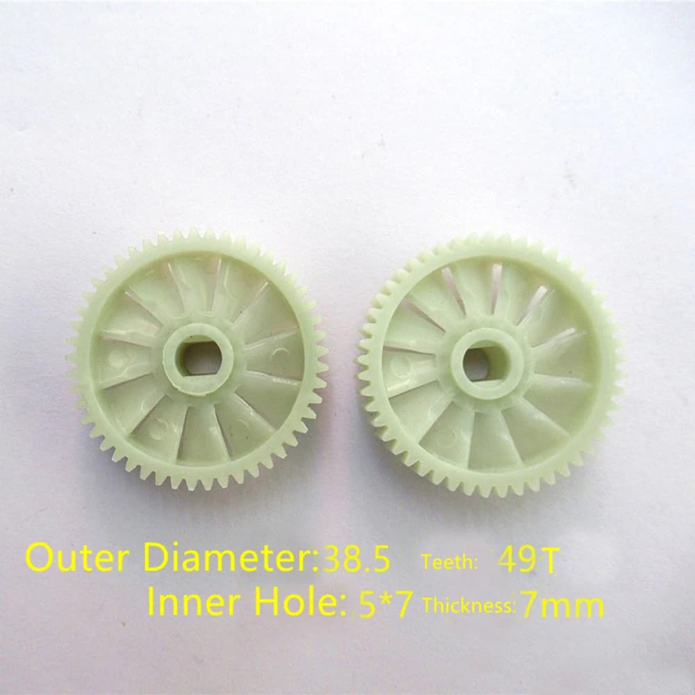 2 pz 49 Denti 38.5mm 5x7mm Ingranaggio di Plastica per 22 Cilindri Auto Pneumatico Gonfiatore Ingranaggio Pistone Anello Pompa di Aria Cilindro accessori