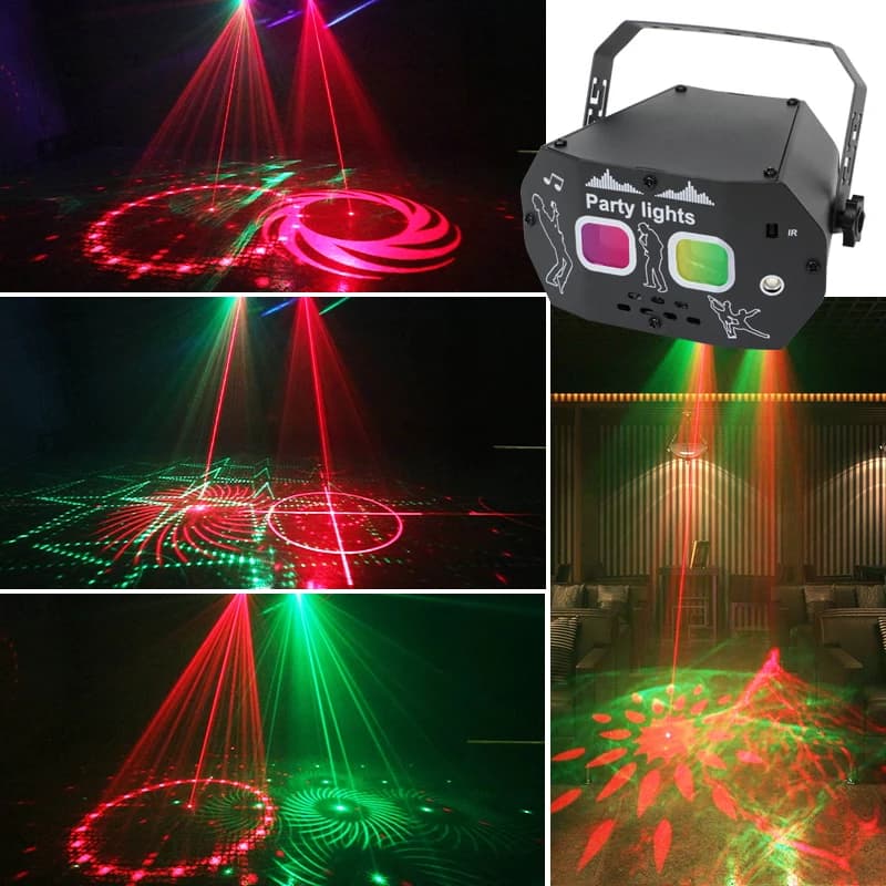 HCWE USB Dream Night Light Remote Control Portable Projector Halloween Mini Party Lights Karaoke Festival Room Bar DJ Decoration