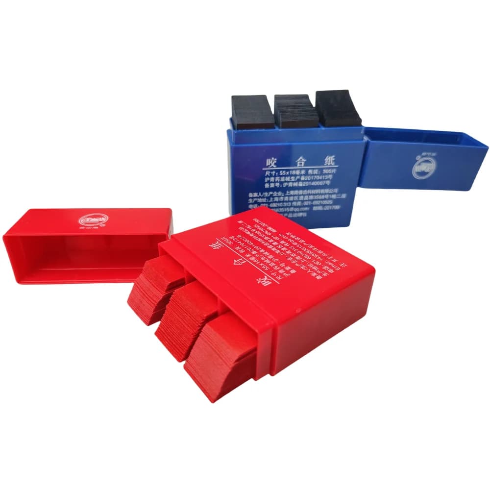 Dental articulated paper of 300 pieces - Opclusion strip 55x18 mm for clamp control, orthodontic adjustment and teeth whitening