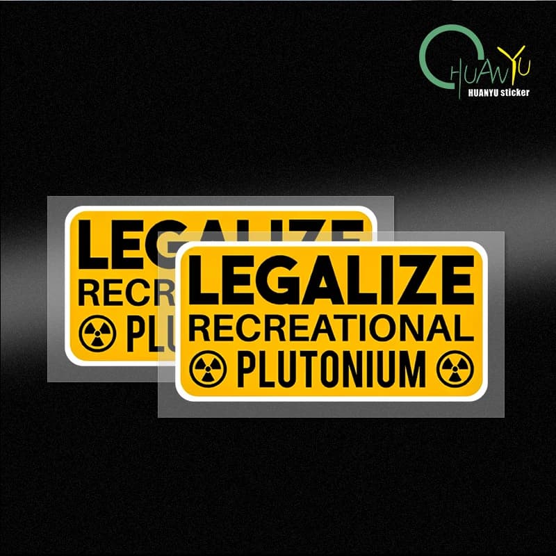 Simpatico cartone animato per bambini Legalizza adesivo ricreativo Plutonium adesivo decorativo in PVC per auto moto