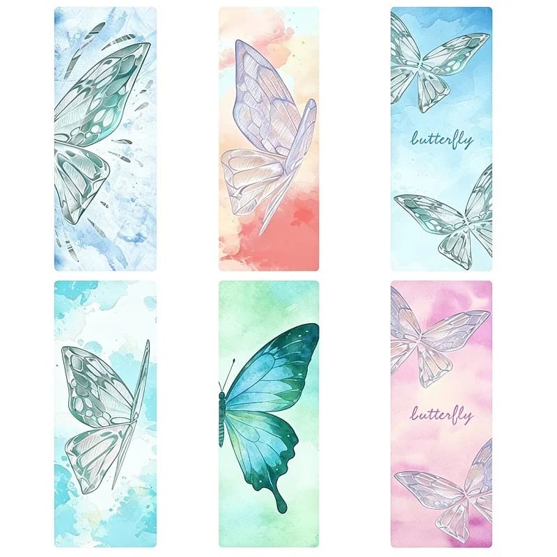 Suede Printed Yoga Mat Rubber Yoga Mat Protable Anti Slip Wear-resistant Fitness mat Ultra-thin Folding Cushion 68/80cm*1.5mm