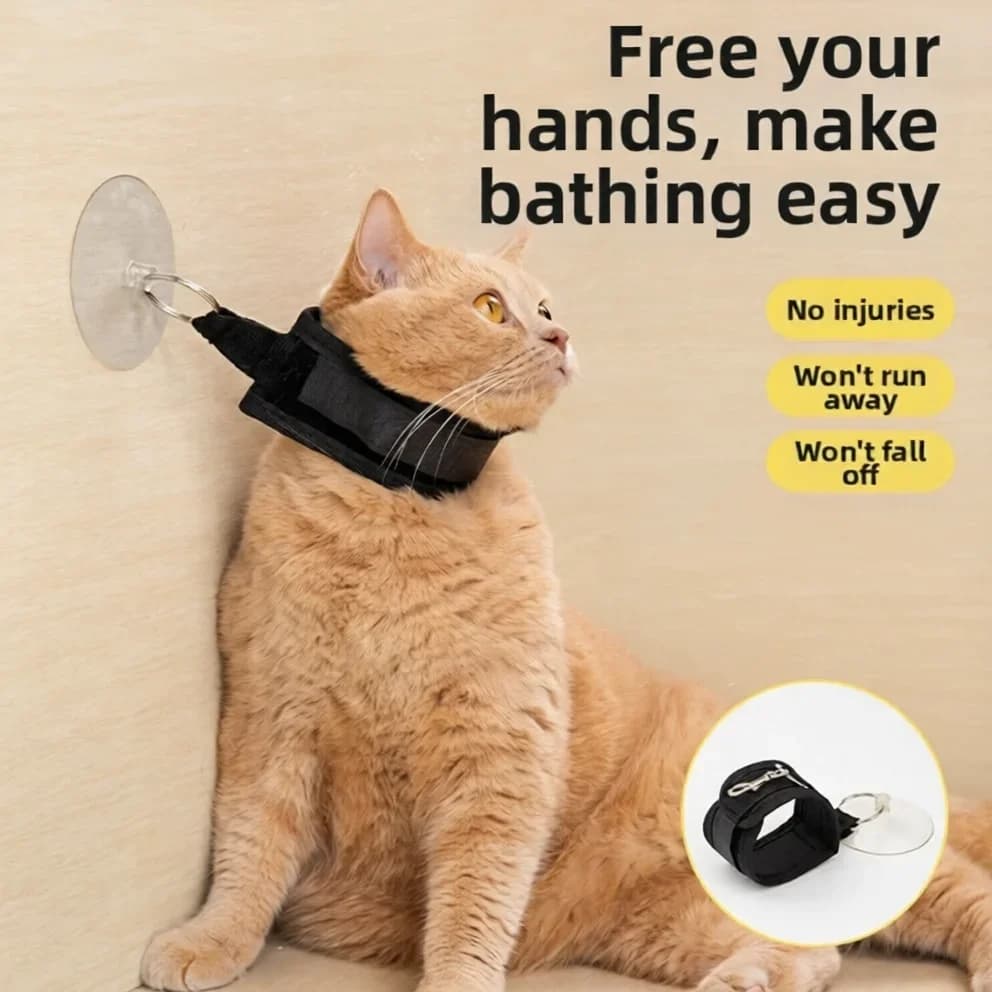Supporto Regolabile con Ventosa per Toelettatura Animali Domestici, Fissatore per Bagno Cani a Mani Libere, Comodo e Portatile per il Contenimento dei Gatti BHL914-FRO