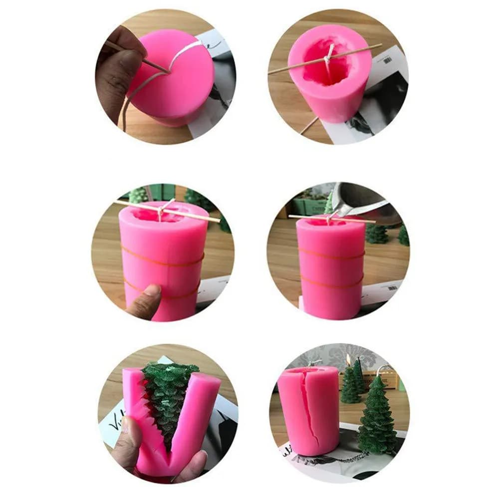 Stampo in Silicone per Albero di Natale 3D, Flessibile e Antiaderente, per Sapone Fatto a Mano, Cioccolato e Cubetti di Ghiaccio