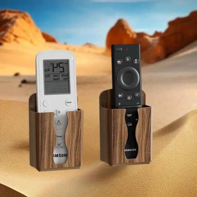 Easy Install Wall-Mounted Mobile Charger Case & Remote Control Storage