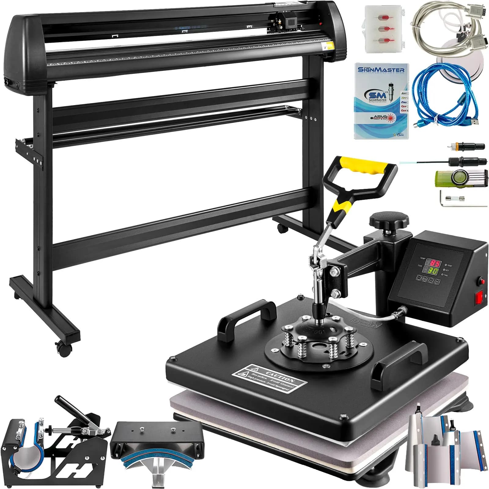 Macchina per sublimazione a caldo 8 in 1 e plotter da taglio per vinile da 53 pollici