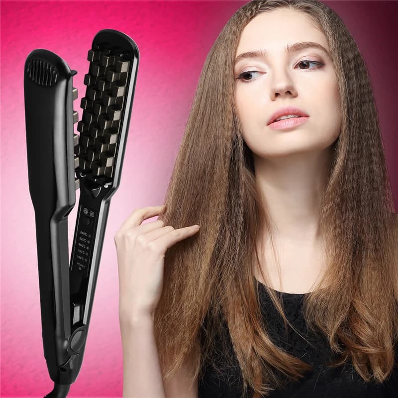 Professional Electric Hair Root Fluffy Splint Negative Ion Hair Straightener Fast Heating Styling Tool