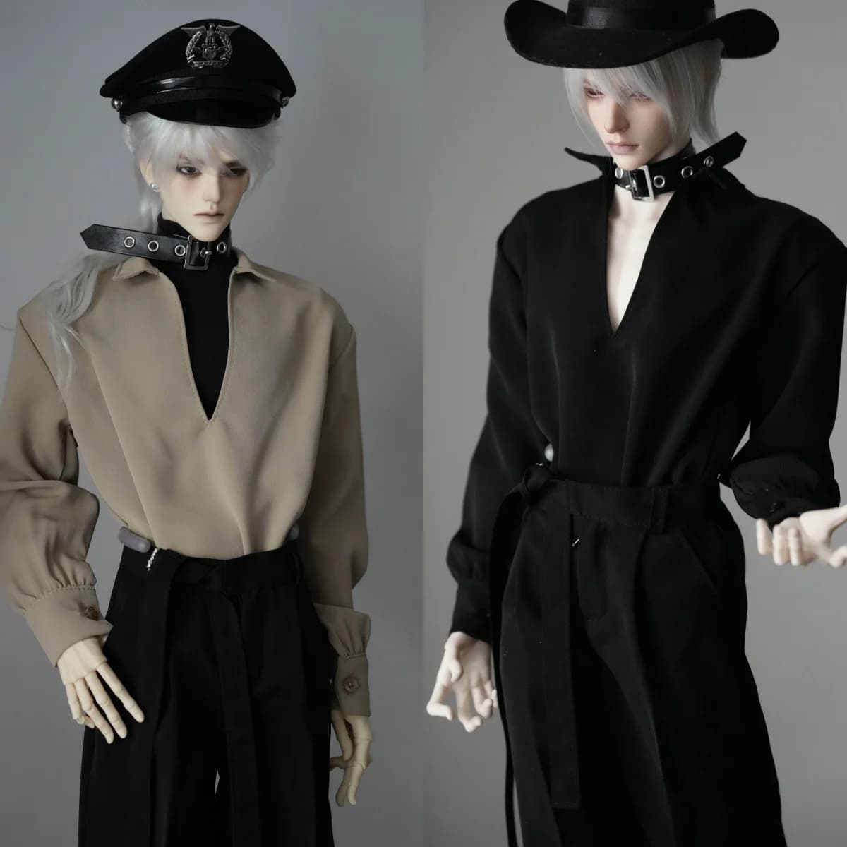 [Only Selling Clothes ] Big Size Doll Versatile Vest Deep V-shirt Tied Pants For Normal/Strong Uncle ID75 Dragon Soul dz BJD