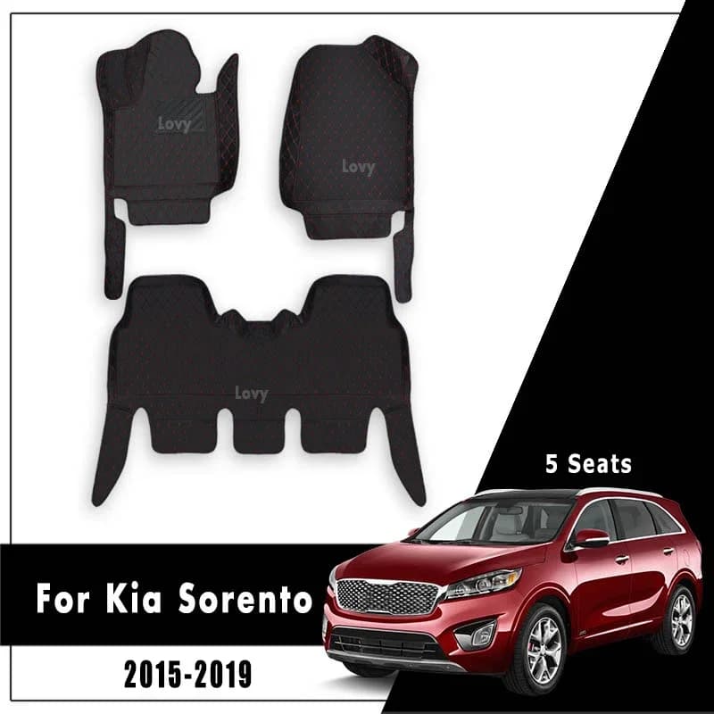Car Floor Mats Trunk Carpets For Kia Sorento Prime UM (5 Seater) 2019 2018 2017 2016 2015 Auto Interior Accessories Parts Covers