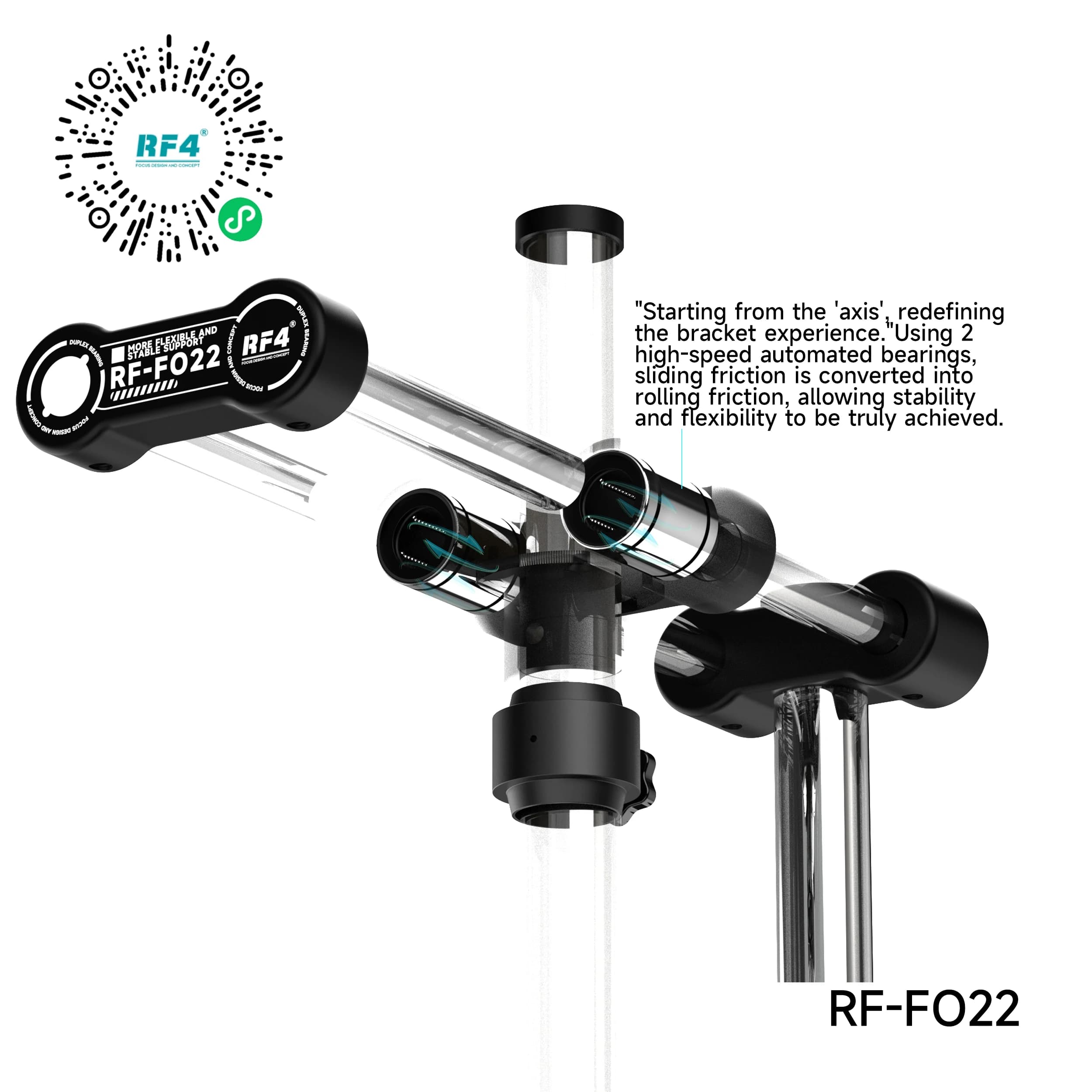 Asse universale per staffa per microscopio RF4 RF-FO22 per strumento di riparazione del telefono cellulare