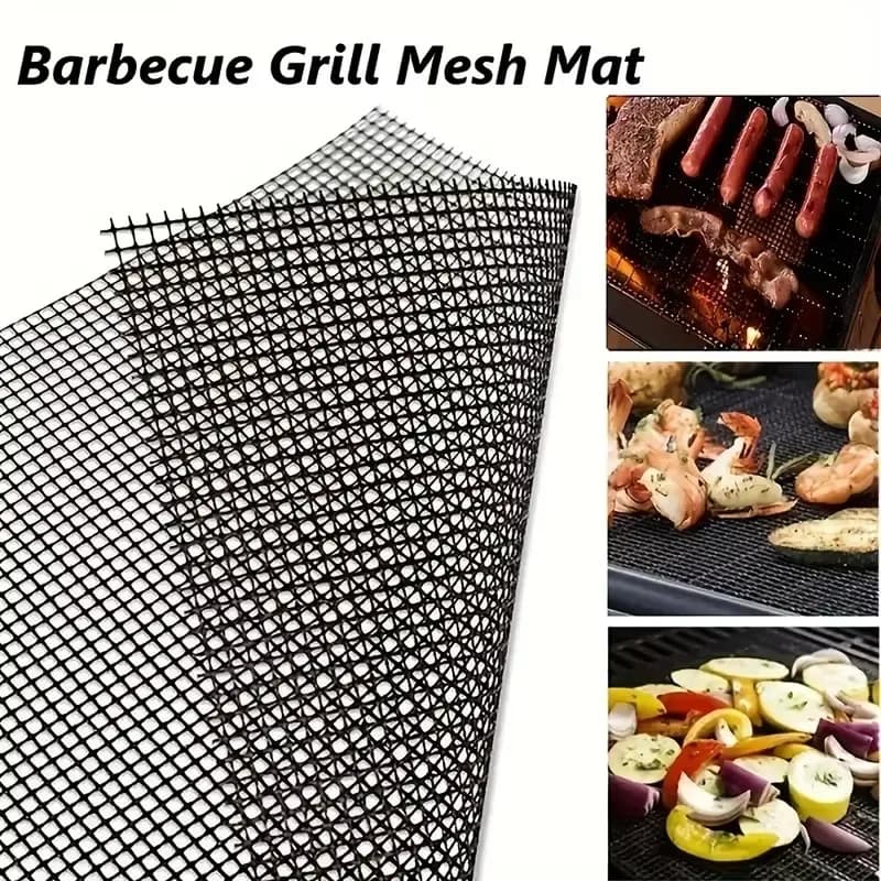 1/3/5PCS Non-Stick Reusable BBQ Grill Mat Easy To Clean Mesh Pad for Electric Gas and Charcoal Grills Outdoor Cooking