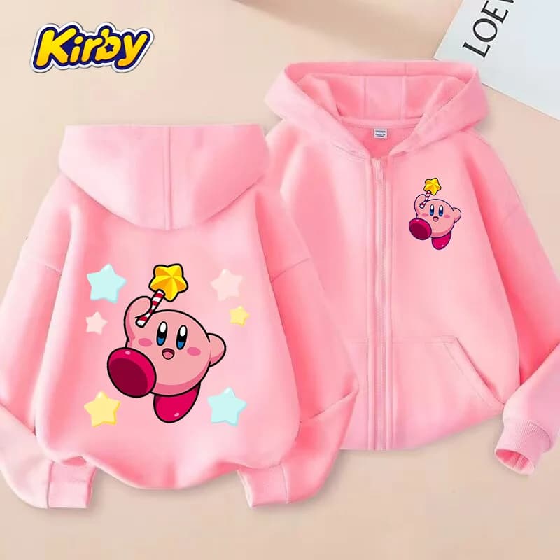 Giacca Kirby Cappotto sportivo casual Felpa con cappuccio Ragazzi Stampati Primavera Autunno Camicia con cerniera Ragazze Bambini Felpa con cappuccio Felpe con cappuccio Cardigan Top