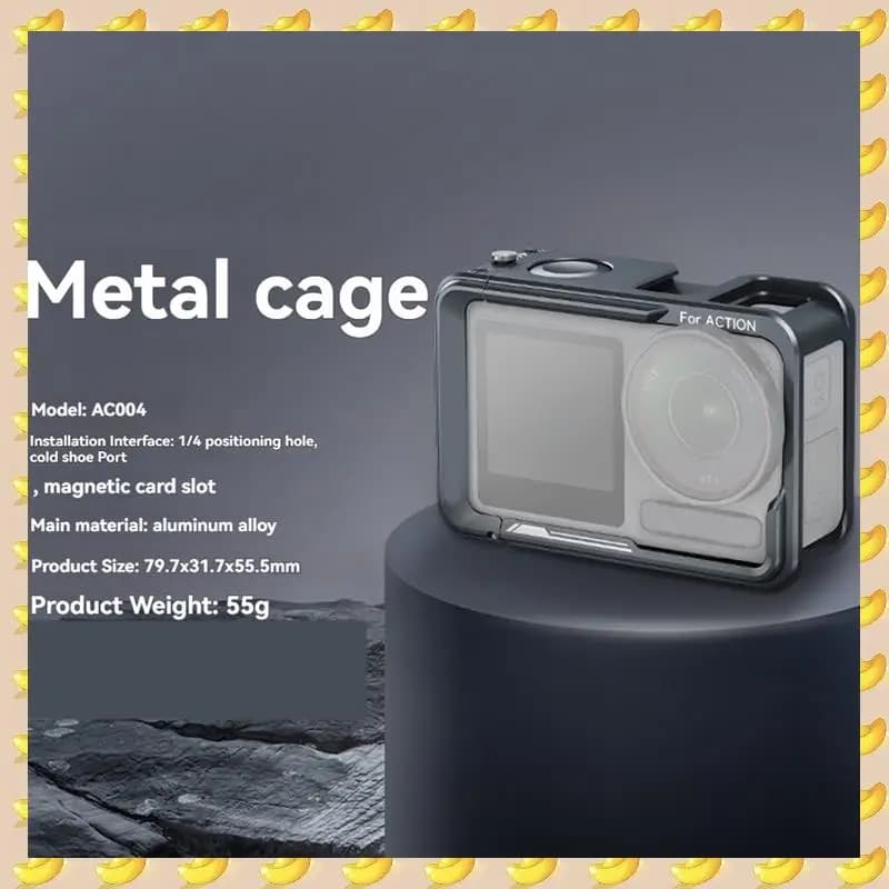 A45U For DJI Action 5 Pro Action 4 Action 3 Sand Protective cage Camera cage Protective frame Quick release magnetic connector