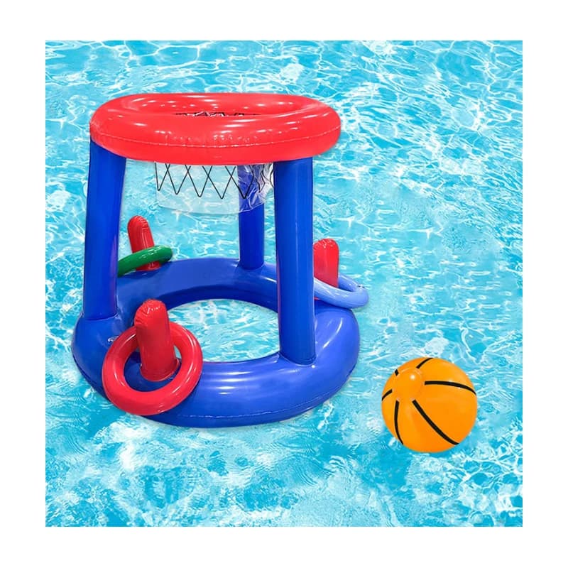 Water Inflatable Game: Basketball with 1 Ball and 3 Rings, Kids Inflatable Toy