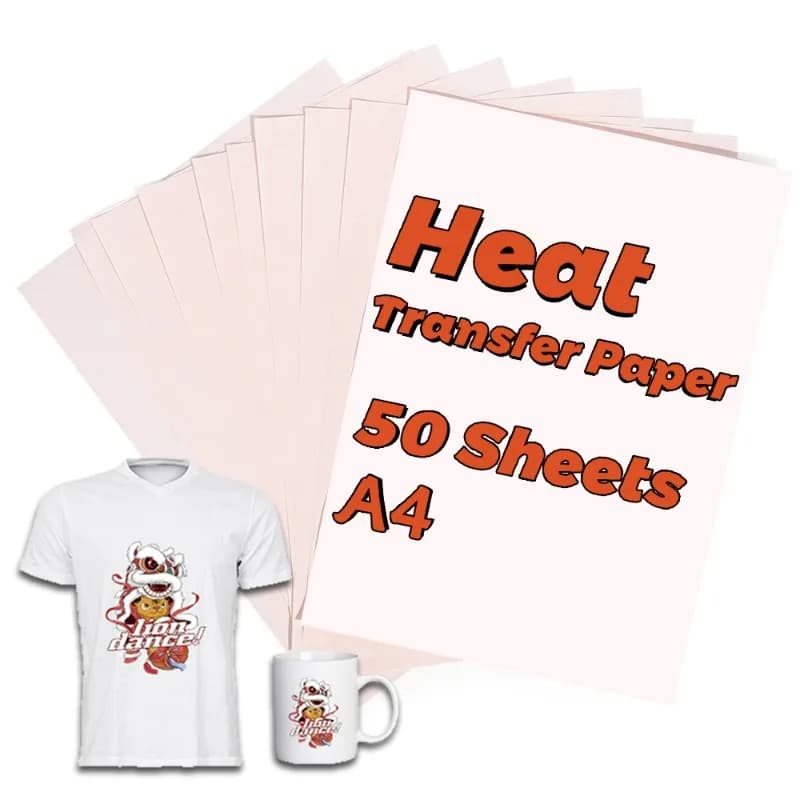 Carta A4 per sublimazione, carta per trasferimento di calore, stampa ionica su tessuto, vestiti, magliette per stampante a getto d'inchiostro, forniture artigianali fai da te