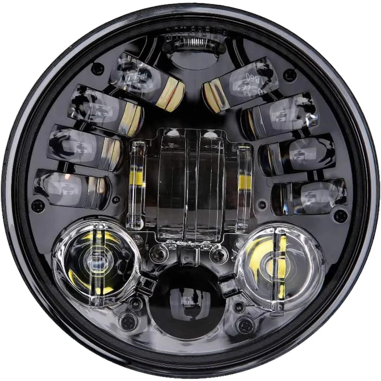 Faro LED da 5,75 pollici per Harley Davidson Dyna Street Bob Super Wide Glide Night Rod Train Softail Sportster Iron 883