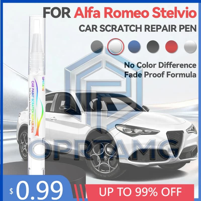 2026 Hot Car Paint Repair Pen Touch Up Scratch Remover DIY Auto Accessories For Alfa Romeo Giulia Alfa Romeo Stelvio White 217