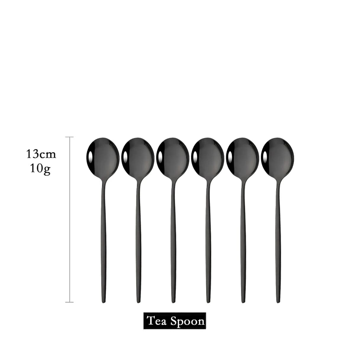 6 pezzi mini cucchiai per tè e caffè piccolo specchio cucchiaio in acciaio inossidabile accessori da cucina set di cucchiaini in oro rosa nero all'ingrosso