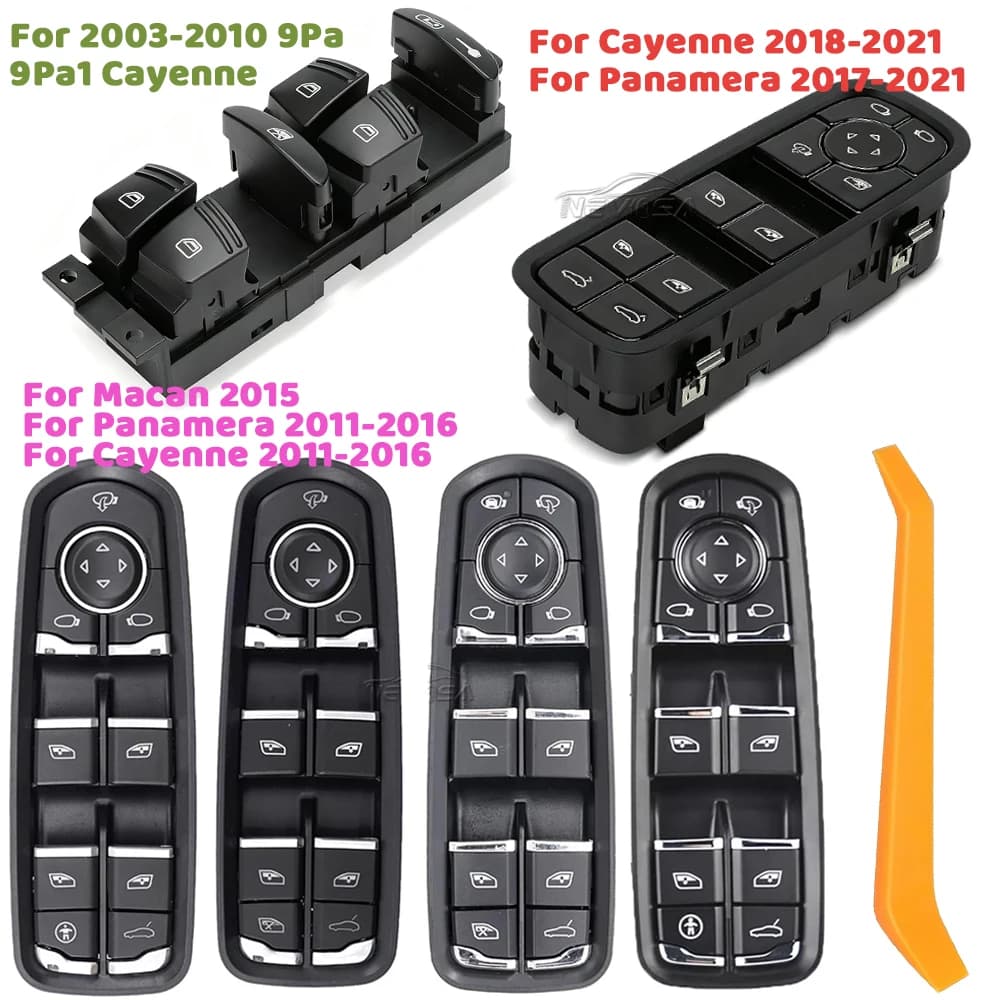 For Porsche Cayenne Macan Panamera 2003-2006 2018-2021 Driver Power Window Control Switch Glass Rearview Mirror Adjust Button
