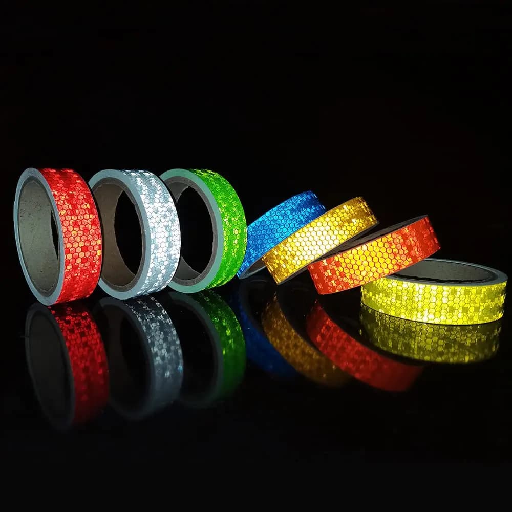 1 ''* 33FT Ruota di Bicicletta Riflette Fluorescente MTB Bici Adesivo Riflettente Striscia di Nastro Per Il Ciclismo Avvertimento di Sicurezza Nastro Per Auto Impermeabile