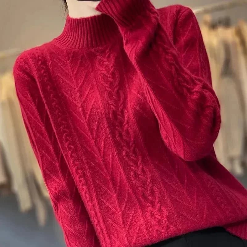 Inverno nuove donne maglione allentato casual chic cashmere oversize maglione spesso pullover pullover femminile manica lunga abbigliamento 2025