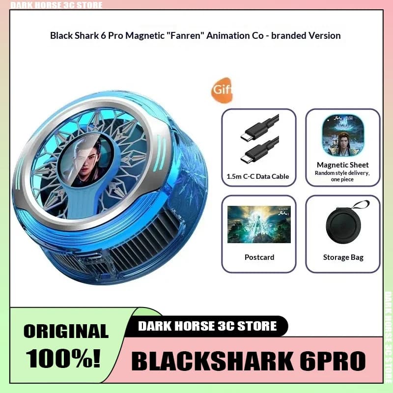 Dissipatore di Calore Magnetico Black Shark Mortal Journey Co-Branded per Telefono 6pro e Tablet 6max, Regalo per Gamer