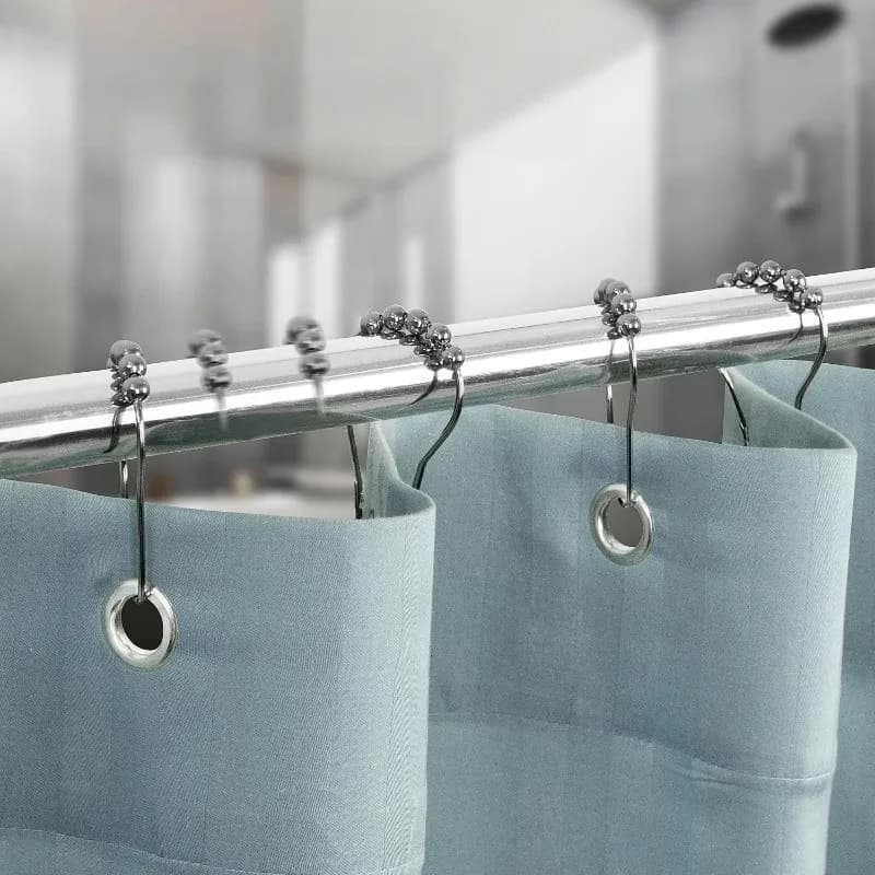 Decorative Gourd Shape 76 pcs Curtain Hooks, Smooth Roller Ball, Shower Curtain Liner & Closet Hanging, Anti-Drop Design
