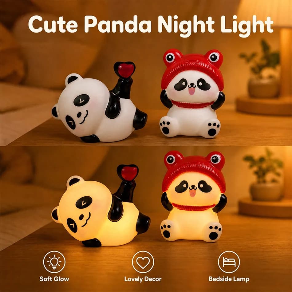 New Panda 2026 Shape LED Night Lamp, Creative Decorative Light for Living Room and Bedroom, Birthday Gift