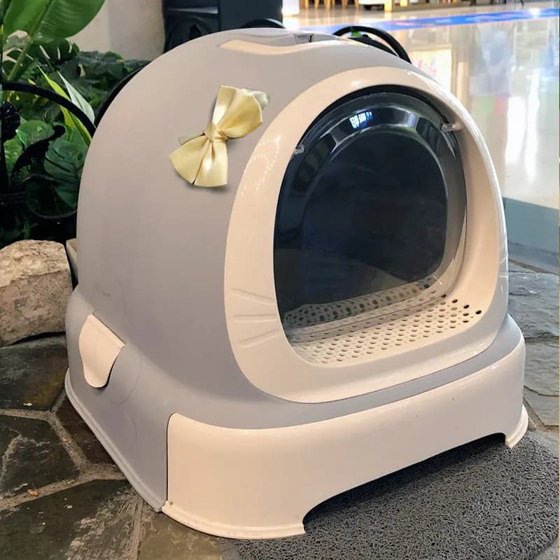 Lettiera per Gatti Extra Large in Plastica, Toilette per Gatti, Cassetta Igienica Autopulente, Accessori per Gatti, Articoli per la Casa