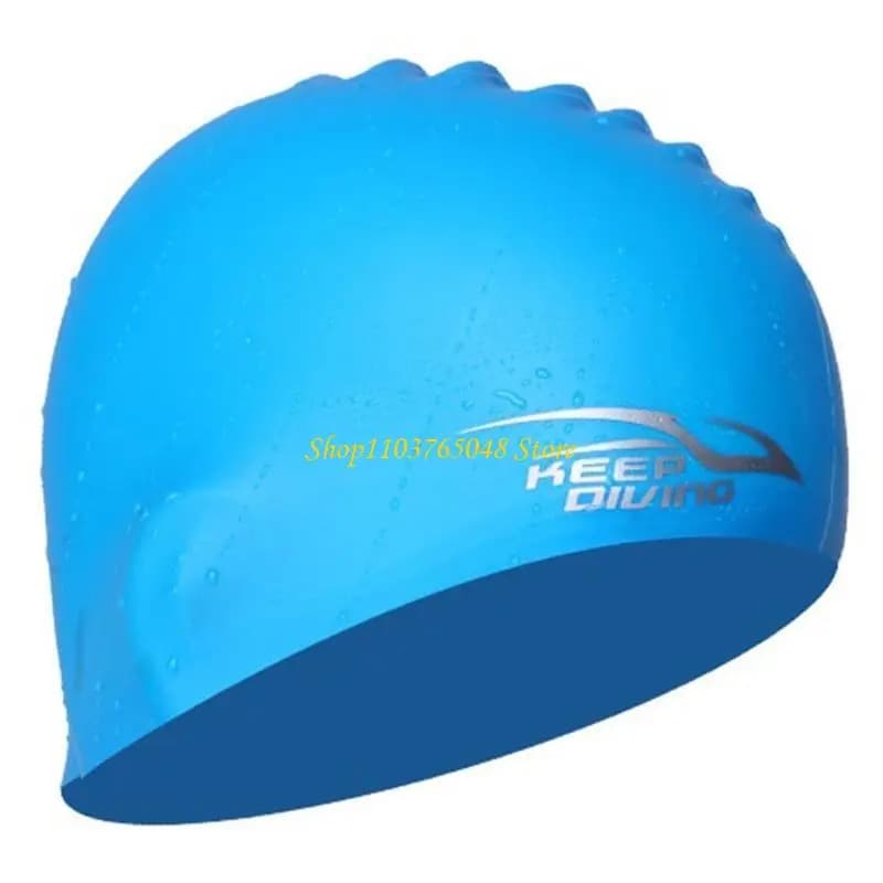R53E Cuffia da nuoto in silicone Cuffia da nuoto elastica impermeabile Cappello leggero