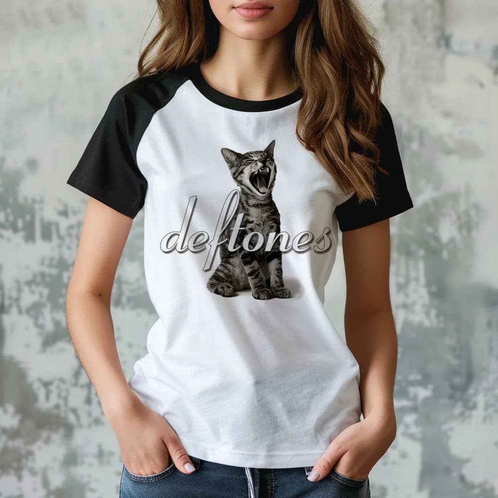 Camicia Black Cat donna anime Graphic anni 2000 Maglietta punk anni 2000 hip hop Grunge Colorato Cultura pop Psichedelico