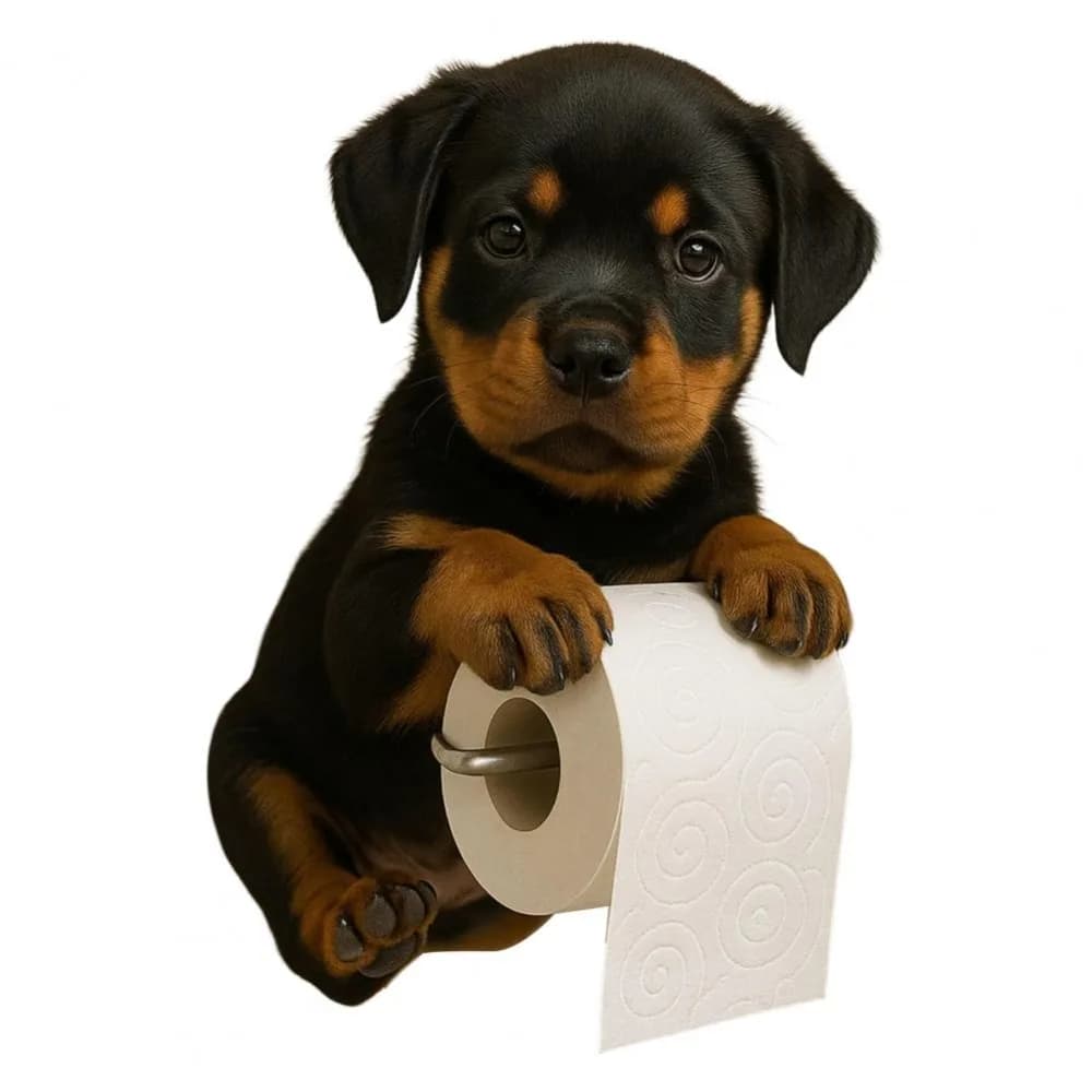 Resin Dog Toilet Paper Holder Wall Mounted Storage Dispenser Bathroom Paper Towel Dispenser Cute Animal Design Functional Decor
