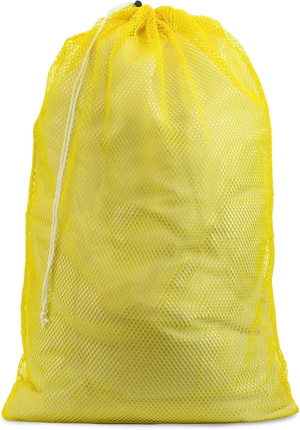 Sacchetto in rete extra large 24x36 per biancheria - Resistente, con coulisse sicura, lavabile in lavatrice, per capi delicati, da viaggio, per la conservazione, giallo