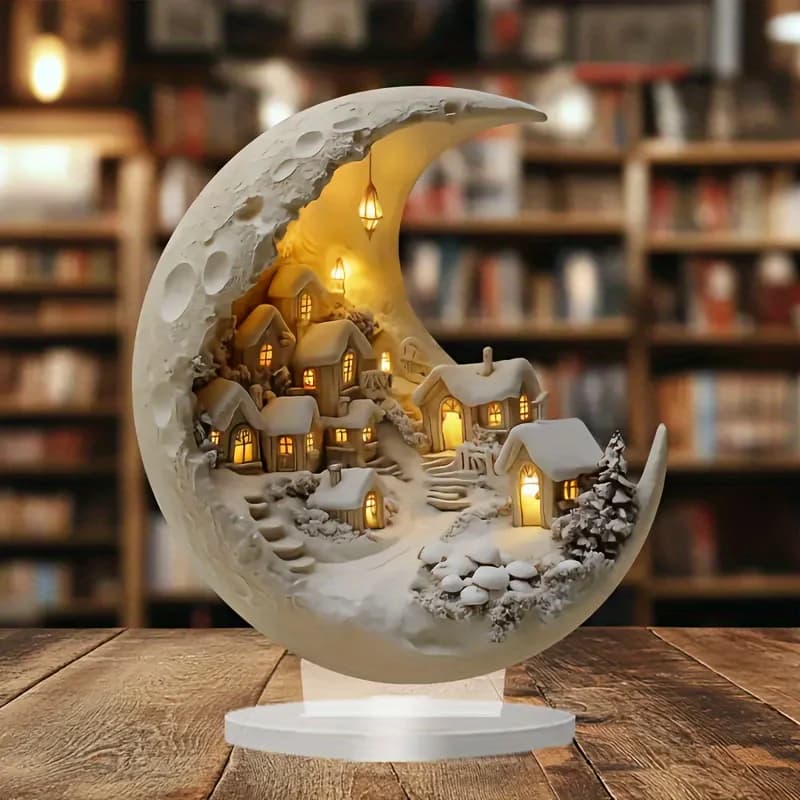 Christmas Decoration Table Shape Christmas Tree, Do-it-Te 2D Ornament in Acrylic, Teaches 'Good Christmas', Gift for Mother's Day