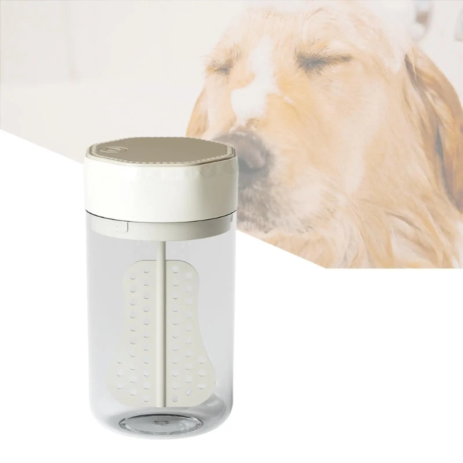 Macchina elettrica per schiuma per la pulizia dei cani, dispenser per shampoo per cani per il bagno, bottiglia di miscelazione dei cartoni animati, dispenser di sapone schiumogeno per cuccioli di gatti