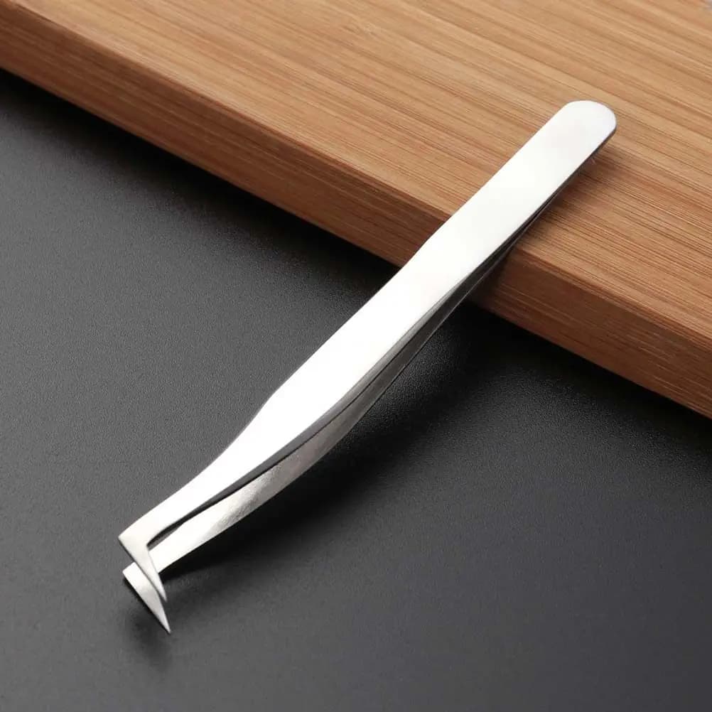 2 Metal Premium Grips for Application Fin Eyelashes, High Precision Grips Tools, Light Accessories for Salon