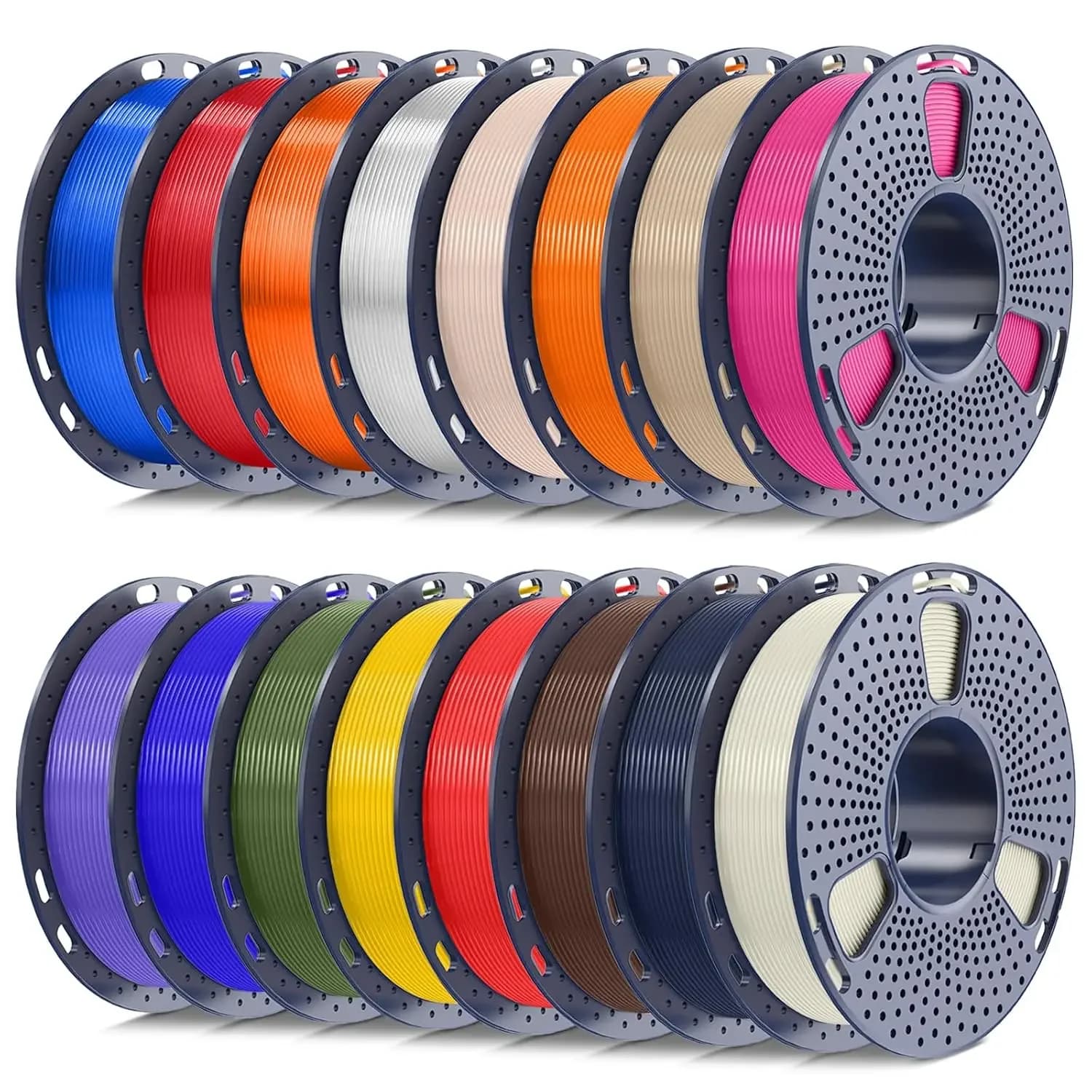 BestsellerSUNLU PLA+2.0 Filament 1.75mm Bundle, 250g Spool, 16 Rolls