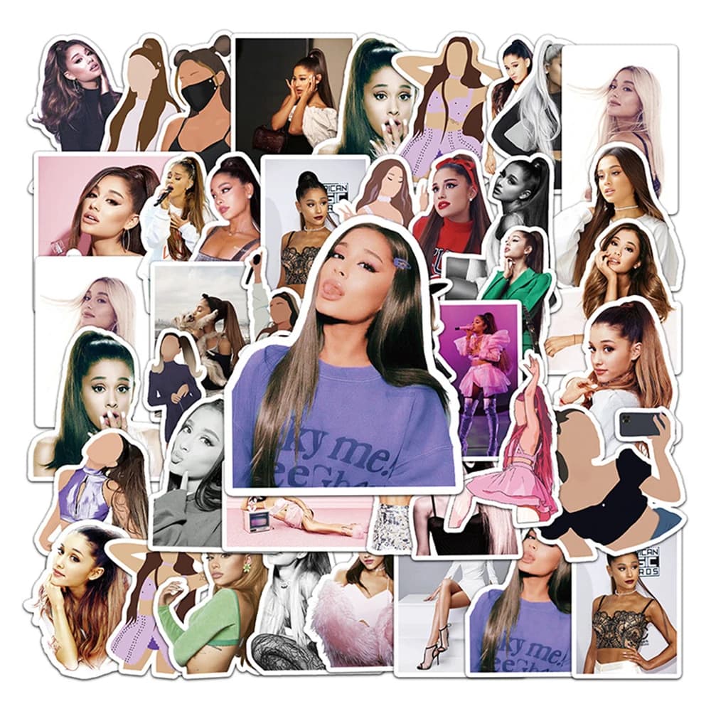 10/30/50pcs Cantante Ariana Grande Adesivi Laptop Chitarra Bagagli Skateboard Telefono Bici Auto Impermeabile Fresco Decalcomania Del Capretto giocattoli