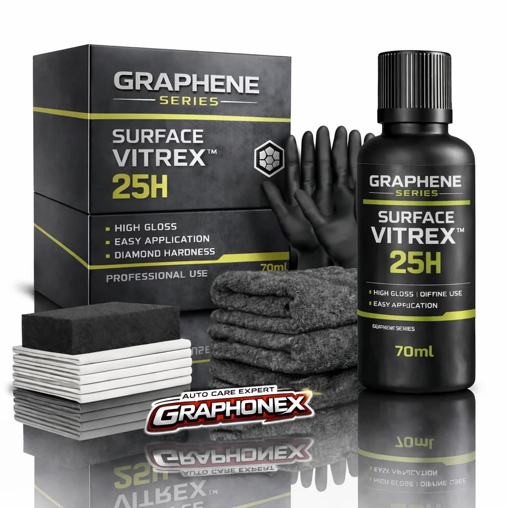SERIE GRAPHENE Surface Vitrex ™ Rivestimento ceramico al grafene 25H – Ultra lucido, durezza diamantata, protezione professionale per vernice auto da 70 ml