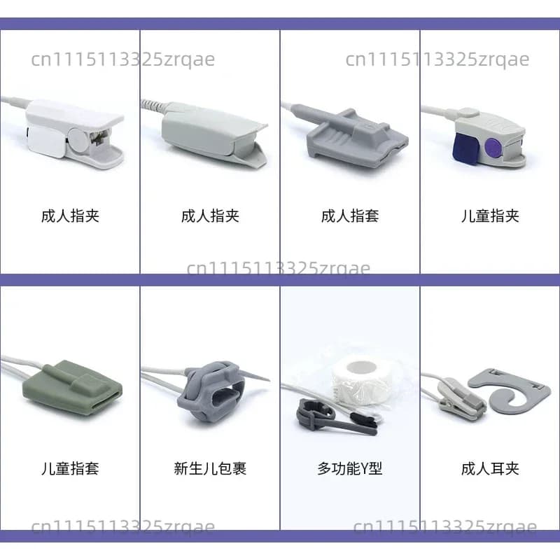 SpO2 Sensor for Comen NC8 NC10 C30 C50 C60 C80 NC3 NC8 NC12 Monitor, 12-Pin Reusable Pulse Oximeter Sensor