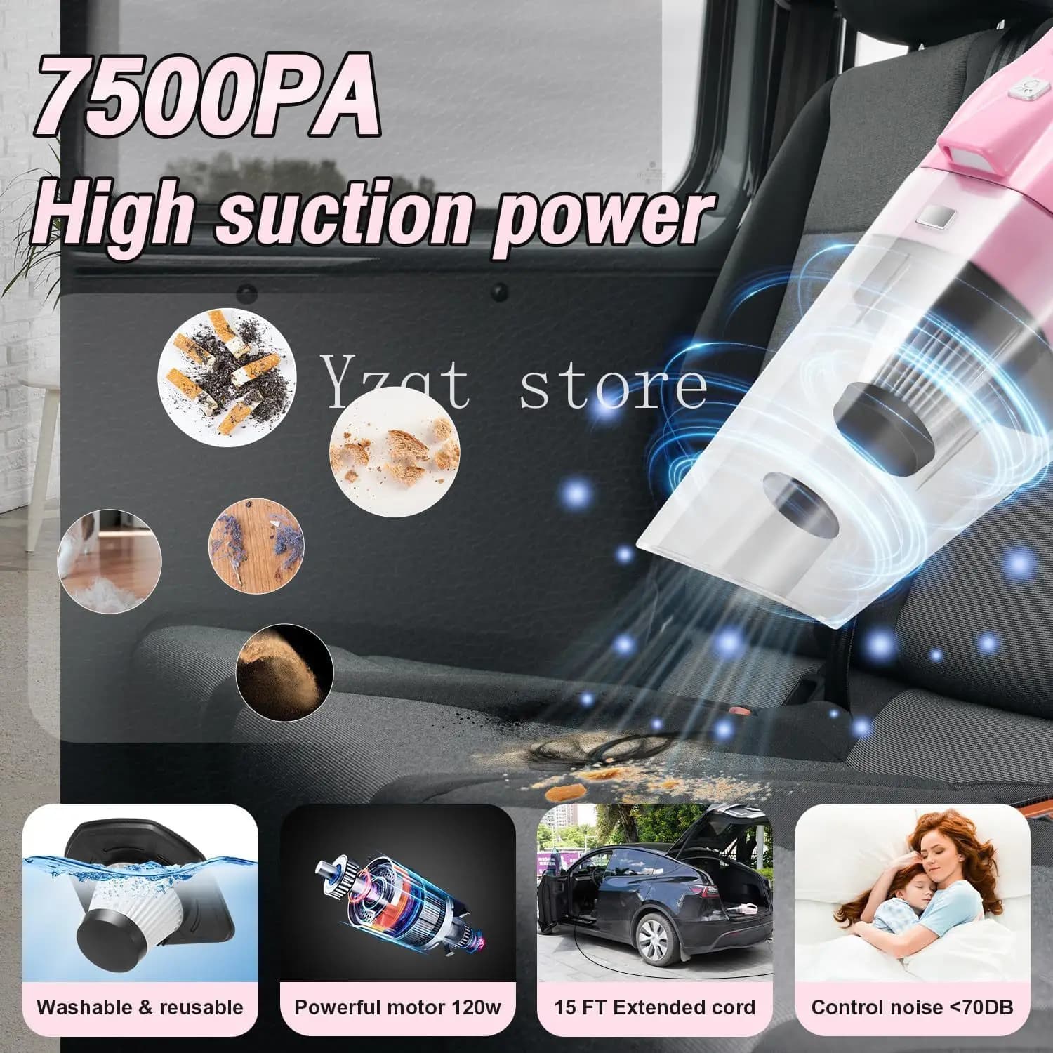 Pompa d'aria per aspirapolvere per auto Pompa per aspirapolvere wireless multifunzionale per auto Casa portatile a doppio scopo