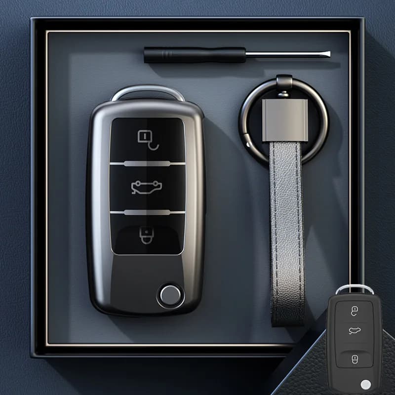 Soft car key case for VW Volkswagen Polo Golf Passat Beetle Tiguan Seat Leon Altea Skoda Octavia Kodiaq